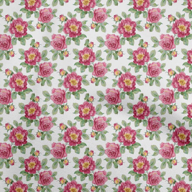 oneOone Tissu Polyester Spandex Blanc Floraux Matériel de Robe Tissu Imprimé Tissu au Mètre 56 Pouces de Large