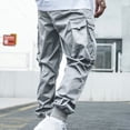 thumbnail image 5 of KIHOUT Mens Cargo Pants Casual Jogger Multi Pockets Drawstring Outdoor Hiking Loose Foot Binding Sweatpants, 5 of 5