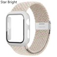thumbnail image 1 of LEIXIUER Nylon Band for Apple Watch Bands with Case 45mm 41mm, Adjustable Braided Solo Loop with Glass Screen Protector Case ,Soft Wristband Stretch Nylon Elastic Strap for Apple Watch Series 7 45 mm, 1 of 6