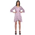 thumbnail image 1 of Moomaya Printed Ruffle Style Above Knee Length Bridesmaid Robe Rayon Bathrobes, 1 of 5