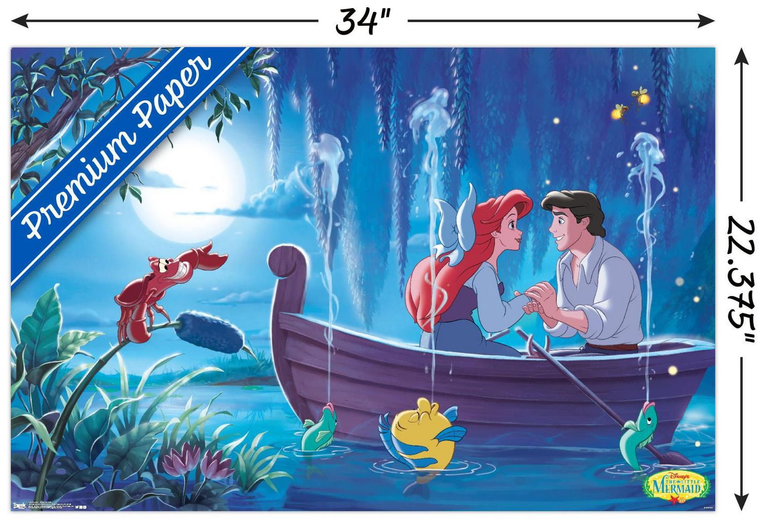 Disney The Little Mermaid - Ariel Kiss Girl Wall Poster, 22.375" x 34"
