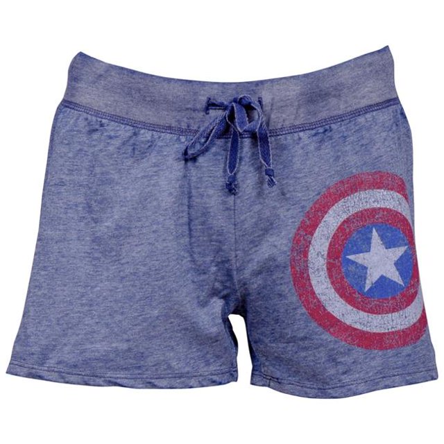 Captain America 808016-XS Captain America Symbol Juniors Sleep Shorts - Extra Small