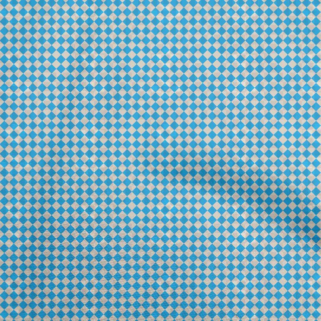 oneOone Georgette Viscose Medium Blue Fabric Geometric Craft Projects Decor Fabric Printed By The Yard 42 Inch Wide
