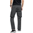 thumbnail image 3 of hoksml Mens Cargo Pants Relaxed Fit Casual Solid Color Elastic Waist Drawstring Multi Pockets Full Length Pants Sweatpants Jogger Work Trousers Summer Clearance, 3 of 8