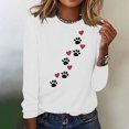 thumbnail image 1 of XZNGL Womens Printed Round Neck Pullover Long Sleeved Casual Womens, 1 of 1