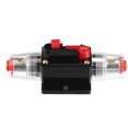 thumbnail image 1 of Unique Bargains 1 Set DC 12V- 48V 50Amp Auto Circuit Breaker with Manual Reset Inline Fuse Holder Protector Black Red, 1 of 8