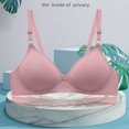 thumbnail image 2 of Kyusrd Full Coverage Bras For Women Adjustable Straps Wireless Push Up Small Cupt-Shirt Bralette Underwear Pattern Soild Color Soft Comfortable Underwear, 2 of 5