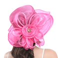 thumbnail image 1 of Women's Floral Mesh Hat Sunshade Beach Hat Sun Block Hat, 1 of 4