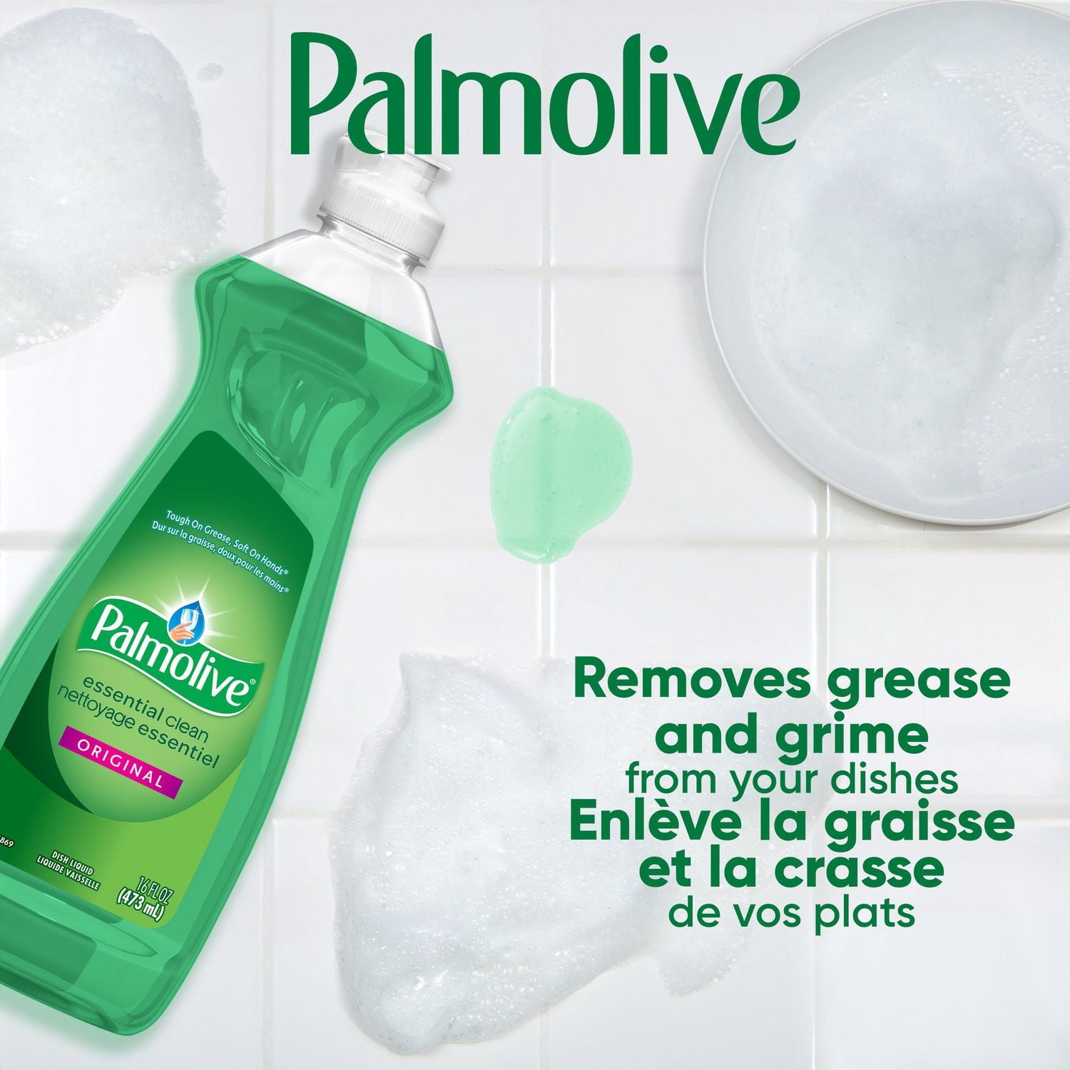 Savon à vaisselle liquide Palmolive Essential Clean, parfum Original - 473 ml