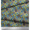 thumbnail image 3 of Soimoi Cotton Cambric Fabric Square Geometric Decor Fabric Printed Yard 42 Inch Wide, 3 of 3