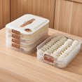 thumbnail image 2 of Dumpling Box Good Sealing Anti-stick Bottom Refrigerator Noodles Crisper Wonton Case with Lid Daily Use, 2 of 12