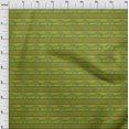 thumbnail image 3 of oneOone Tissu Polyester Lycra Rayé/feuilles & Floral Imprimé au Mètre 56 Pouces de Large, 3 of 4
