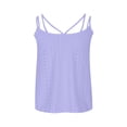 thumbnail image 4 of Mrat Débardeurs d'Été pour Femmes Mode Femmes Décontracté Broderie Col Rond Bretelles Gilets Sans Manches T-Shirt Hauts d'Été Débardeurs d'Été pour Femmes P-20 Violet 5TG, 4 of 6