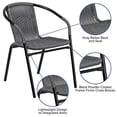 thumbnail image 5 of Flash Furniture Lot de 2 Chaises Empilables de Restaurant en Rotin Gris pour Intérieur-Extérieur, 5 of 5