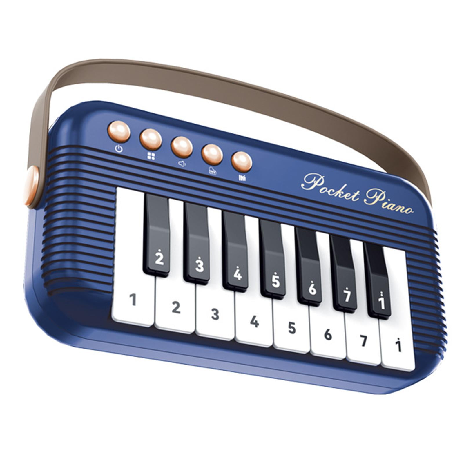 Piano Jouet Éducatif – Clavier Enfant 28x23x27 Cm – Micro Intégré, Enregistrement – ABS/silicone – Dès 3 Ans – Cadeau Noël