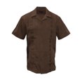 thumbnail image 1 of Gravity Threads Mens Guayabera Summer Shirt - Brown - X-Large, 1 of 2
