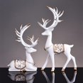 thumbnail image 3 of veasfak Statue de Renne Européen, Figurine de Cerf Collectionnable en Résine Option 3-Blanc, 3 of 7