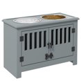 thumbnail image 1 of PawHut Bols Surélevés pour Chiens avec 2 Bols en Acier Inoxydable, Rangement, pour Chiens TG, Gris, 1 of 10