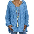thumbnail image 1 of MAWCLOS Ladies Jumper Tops Winter Warm Sweater Solid Color Pullover Knitwear Work Long Sleeve Knitted Sweaters Blue L, 1 of 3