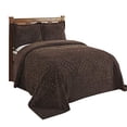 thumbnail image 3 of Better Trends Couvre-Lit en Chenille Rio Multicolore Chocolat Grand Lit 102 x 110 Po, 3 of 3