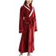 thumbnail image 2 of Gift TIMIFIS Mens Womens Robe Soft Plush Fleece Hooded Bathrobe, Full Length Long Warm Lounge Robe Spa Bath Robe with Hood pring/Summer, 2 of 6