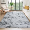 thumbnail image 1 of FairOnly 9'x12' Fluffy Area Rug Indoor Soft Fuzzy Shaggy Carpet Floor Rugs with Non-Slip Backing for Living Room Bedroom Home Decor, Light Gray, 1 of 9