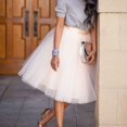 thumbnail image 4 of Jupes en Tulle Multi-Couches pour Femmes Robe Midi Longue Princesse Ballet Tutu Danse Bal Noir Taille m, 4 of 6