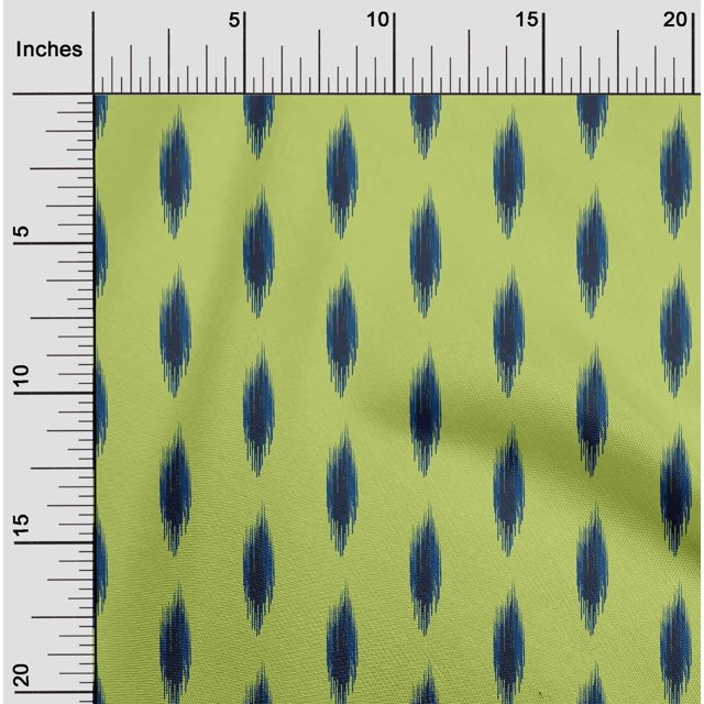 oneOone Organic Cotton Voile Fabric Abstract Ikat Print Sewing Fabric BTY 42 Inch Wide