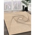 thumbnail image 3 of Ahgly Company Tapis Rond Lavable en Machine Intérieur Transitionnel Brun Sable Brun, 8 Pieds Rond, 3 of 7