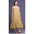 thumbnail image 2 of Bimba Orange Pâle2 Étoile Blanc Mi-Mollet Vêtement de Nuit Femme Coton Imprimé Sans Manches Robe de Nuit Maxi Taille X-Grand, 2 of 6
