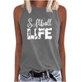 thumbnail image 2 of SDNall Womens Fashion Printed Round-Neck Loose Sleeveless T-shirt Pullover Tops, 2 of 9