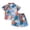 Blue, variant on LUOGENLI Boys Hawaii Outfit 2Pcs Set Summer Beach Button down Shirt Top and Shorts for Kids Outfits for Boys Blue 4-5 Years