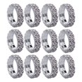 thumbnail image 4 of 12 Pcs Bagues en Cristal en Acier Inoxydable pour Bijoux de Doigts Bagues Transparentes, 4 of 8