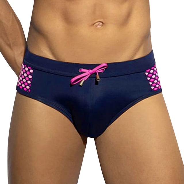 Ketyyh-chn99 Mens Swimming Trunks Men's Swim Briefs Bikini Swimsuit Board Shorts with Adjustable Drawstring Blue,XL