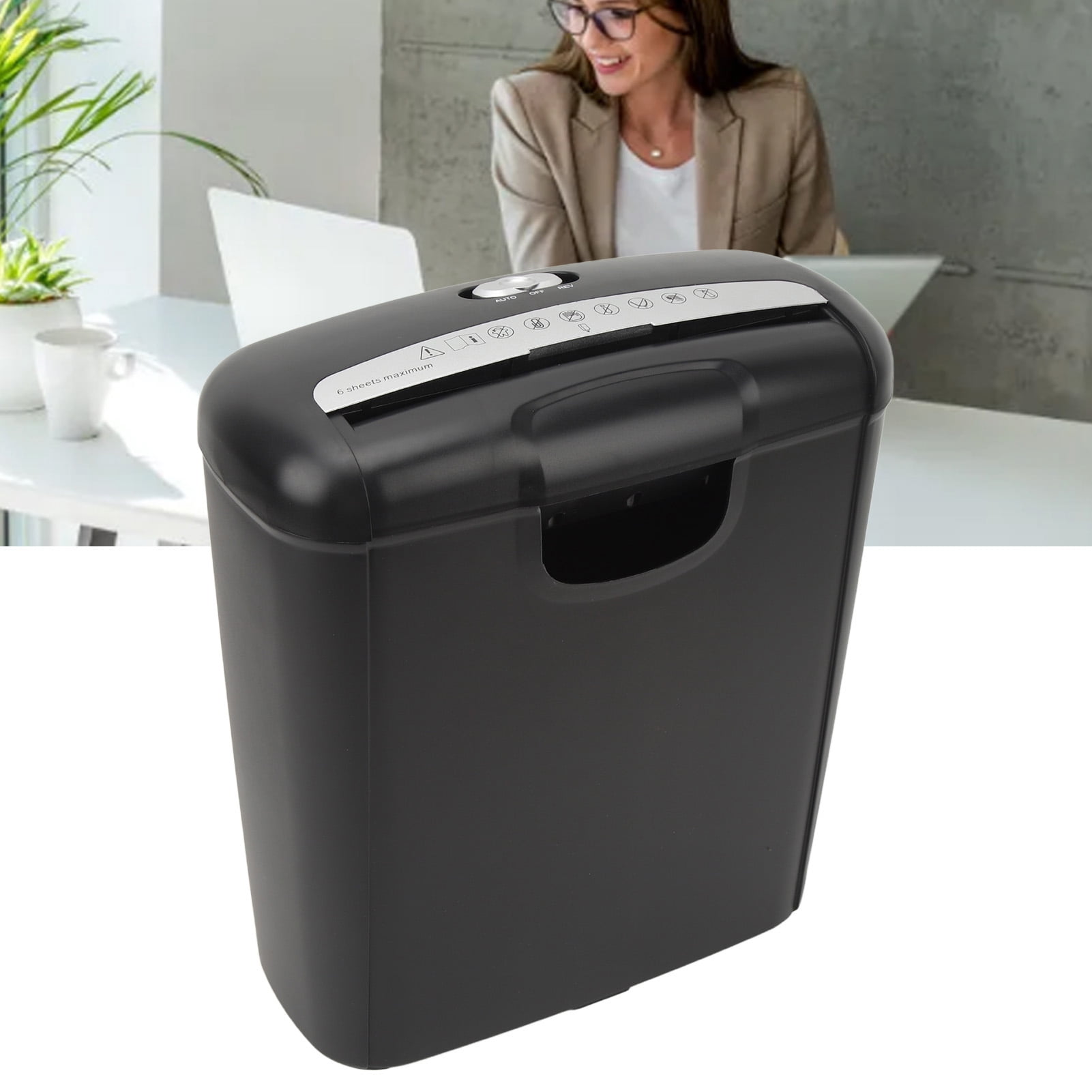 Electric Paper Cutter, US Plug 110V Desktop Shredder High Efficiency Safe Operation Compact Size  for Home School Office