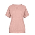 thumbnail image 4 of Timegard Womens Tops Crew Neck Short Sleeve Solid Color Shirts Casual Comfy Tunic Tops Summer Basic Tee, 4 of 8