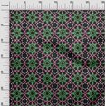 thumbnail image 3 of oneOone Velvet Green Fabric Asian Tile Star Fabric For Sewing Printed Craft Fabric By The Yard 58 Inch Wide, 3 of 4