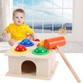 thumbnail image 2 of TOPINCN Novel Kids Hammering Game Wooden Ball Hammer Box Children Early Learning Educational Toy, Learning Toy,Knock, 2 of 7