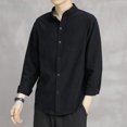 thumbnail image 3 of Male Shirt Top Dress Up Sweat Absorbing Simple Soft Washable Men Shirt, 3 of 5
