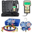 thumbnail image 1 of ZENY Portable 220 Lbs Digital Refrigerant Electronic Charging Scale HVAC AC R134a Manifold Gauge Set with Case, 1 of 4