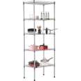 thumbnail image 1 of FDW 5-Tier Wire Shelving Unit, 17" x 12" x 48" Adjustable Metal Storage Rack, Heavy-Duty Storage Shelf for Home & Office Use, Chrome, 1 of 7