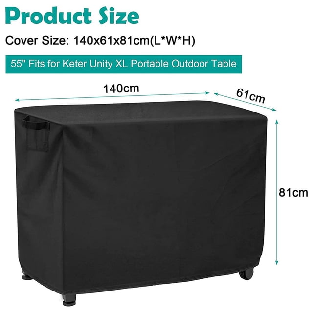 Waterproof Outdoor Prep Movable Dining Cart Pizza Oven Patio Grill Table Cover