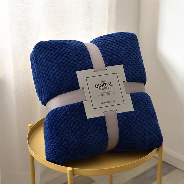 Anti-cat Scratch Solid Color Sofa Blanket Flannel Plush Blanket Gift Blanket