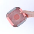 thumbnail image 1 of Oleegame 1PC Stainless Steel Cutlery Set Box Container With Dressing Container 3 Compartments Box To Go For And Snacks Lunch Box Microwave Heating For School Pink, 1 of 4