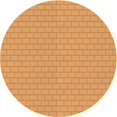 thumbnail image 1 of Ahgly Tapis Rond Lavable en Machine Intérieur Transitionnel Orange Néon, 6 Pieds Rond, 1 of 7