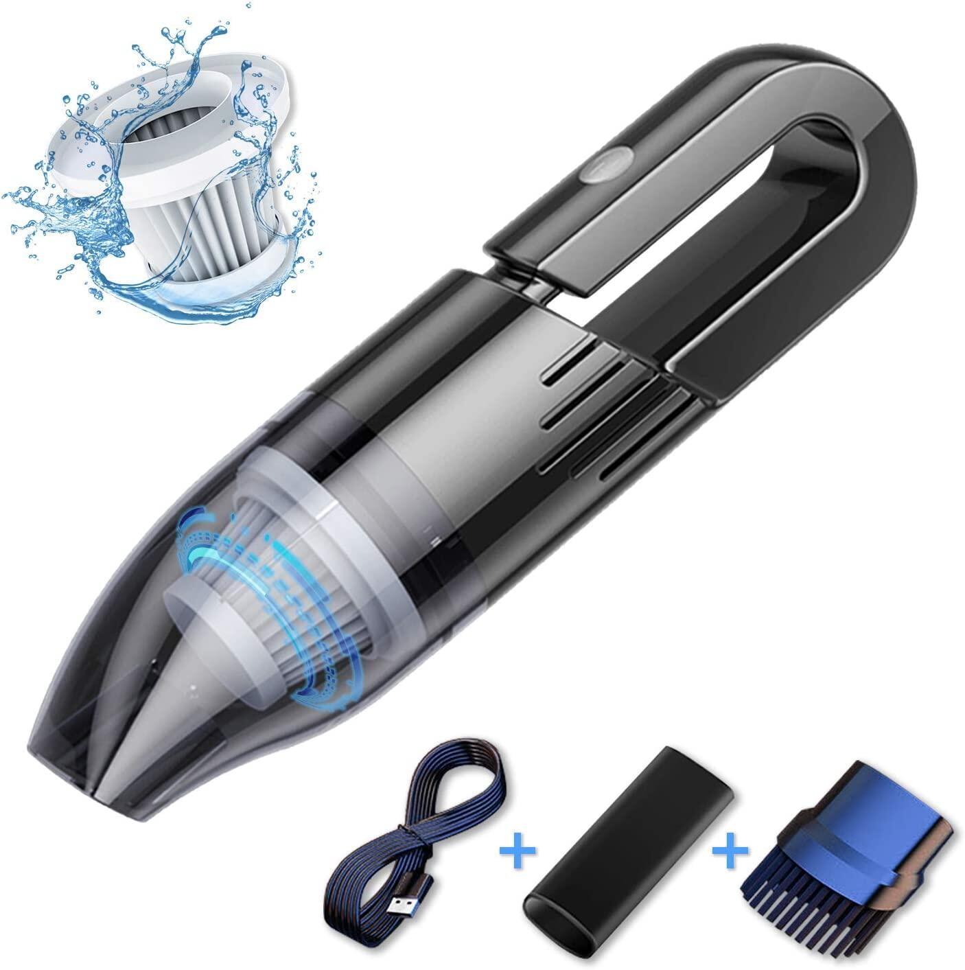 Mini Handheld Vacuum Cleaner Cordless Portable Car Vacuums with 6KPa Strong Suction & 120W High