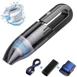 Mini Aspirateur portatif sans fil Aspirateurs de voiture portable avec 6KPa Une forte aspiration & 120W Élevé