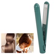 Hair Flat Iron, Constant Temperature Hair Straightener Flat Iron Hair Protection Evenly Heating Negative Ions Portable  for Home Use for Short Hair White,Green