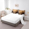 thumbnail image 3 of Comforters Twin Size Set with Sheets for Kids Deer Bedding,7 Pieces Bed in a Bag Twin Rustic Leopard Print Bedding Sets with Comforter, Sheets, Pillowcases and Shams, 3 of 5