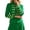 Green, variant on Golden Style Ensemble - Elegant Stand Collar for Performances and Drums Majorette Show with Double Design and